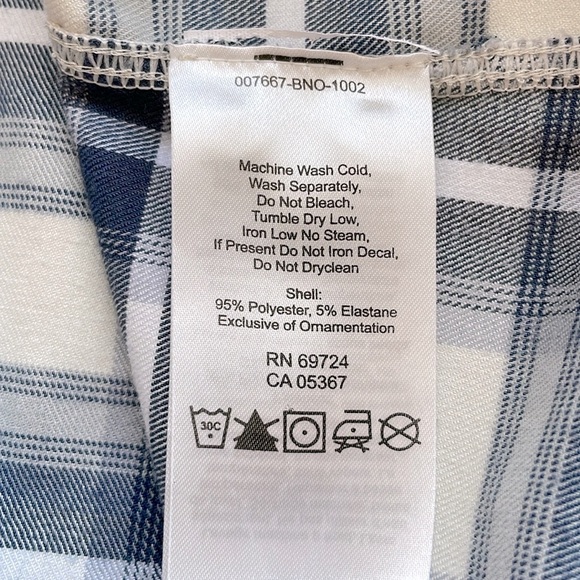 Mountain Hardware Women’s Blue, Gray, White Plaid Long Sleeve Shirt. Size Small. - Picture 12 of 13